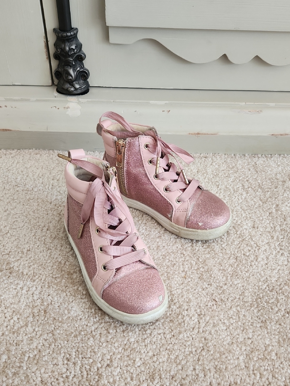 Country Road Girls Pink Glitter High-Top Sneakers Size EU 26/ US 9.5